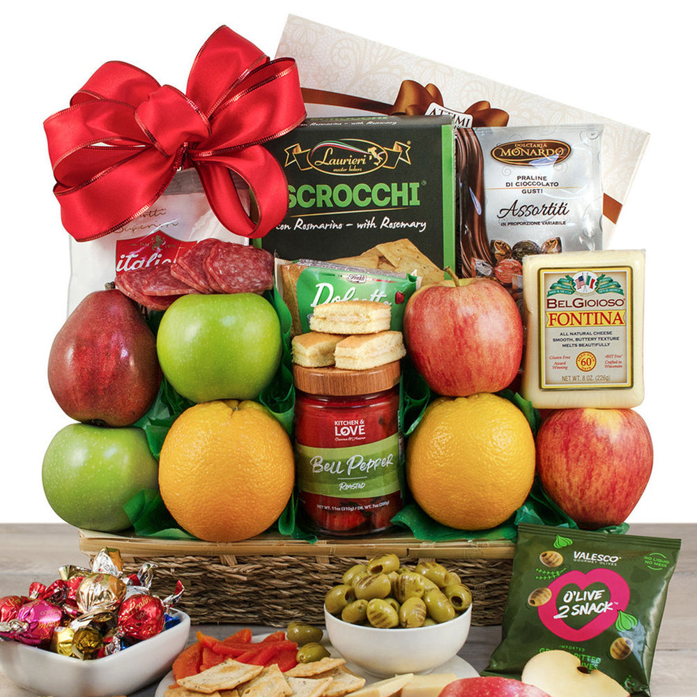 Orchard Bliss: Fruit & Snacks Gift Basket