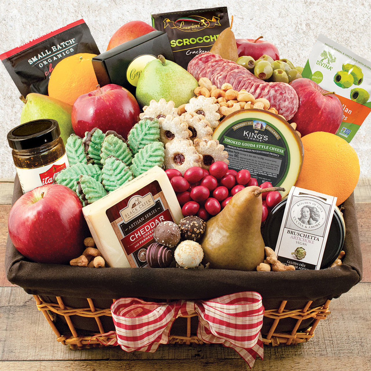 Festive Feast: Fruit & Snacks Gift Basket