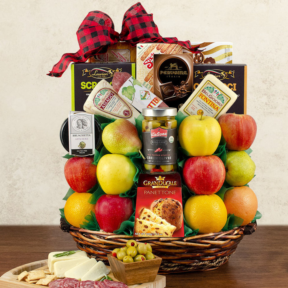 Authentic Italian & Premium Fruit Gourmet Gift Basket