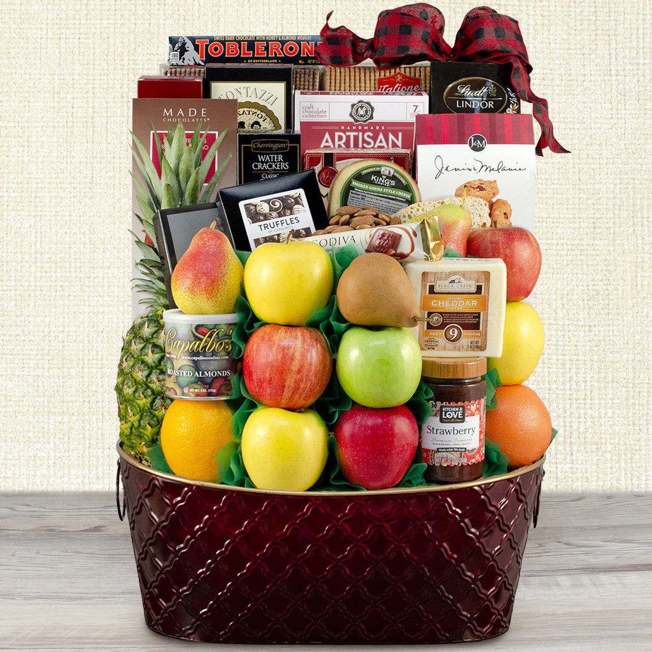 Bountiful Fruit : Lavish Fruit & Goodies Gift Basket